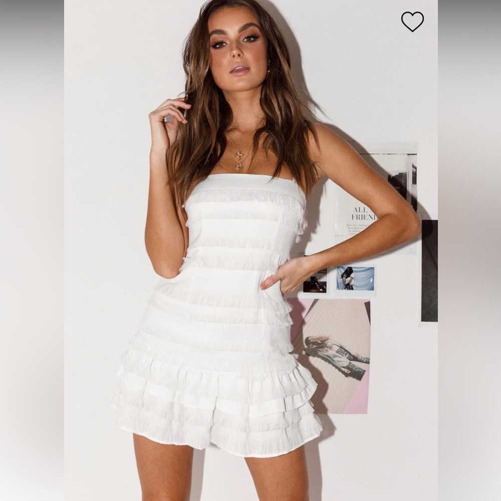 Princess Polly Molina Mini Dress White size 6